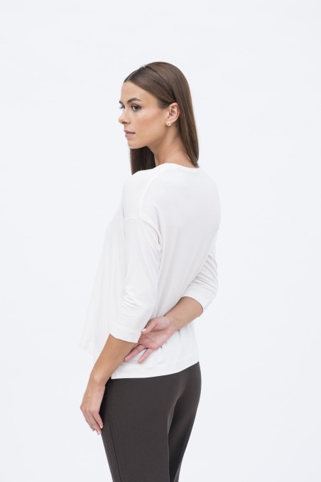 Majestic Filatures | T-shirt girocollo con spacchetti sui lati