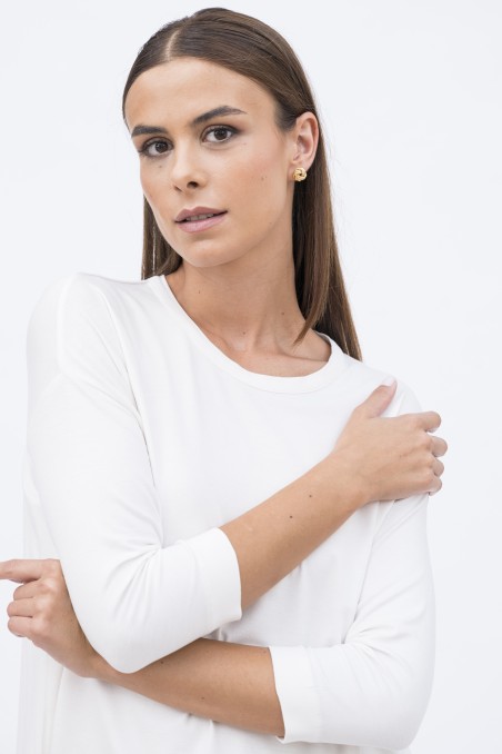 Majestic Filatures | T-shirt girocollo con spacchetti sui lati