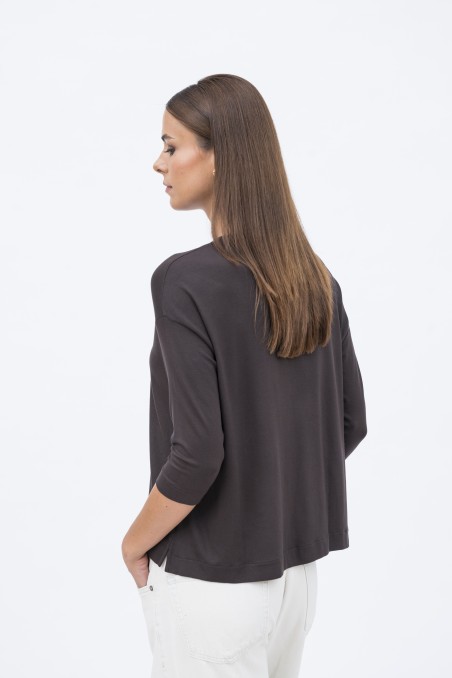 Majestic Filatures | T-shirt girocollo con spacchetti sui lati