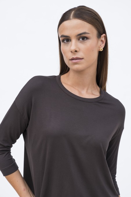 Majestic Filatures | T-shirt girocollo con spacchetti sui lati