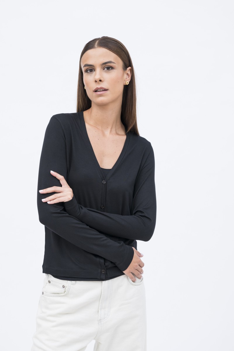 Majestic Filatures | Cardigan in viscosa slim
