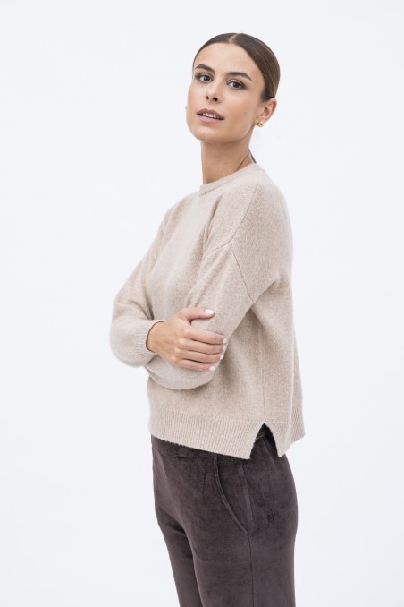 Majestic Filatures | Pullover girocollo in lana e cashmere
