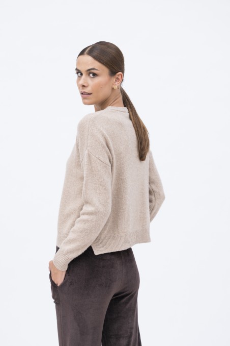 Majestic Filatures | Pullover girocollo in lana e cashmere
