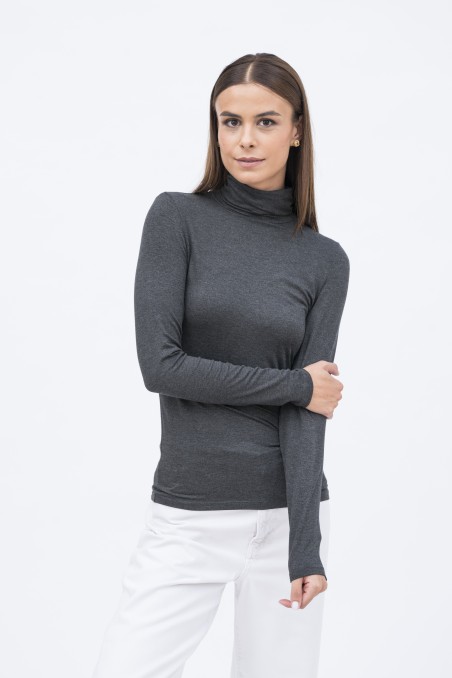 Majestic Filatures | T-shirt dolcevita slim in viscosa