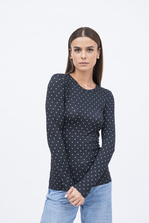 Majestic Filatures | T-shirt girocollo a pois