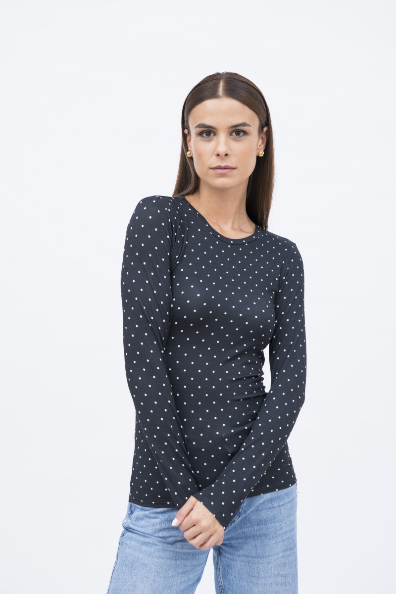 Majestic Filatures | T-shirt girocollo a pois