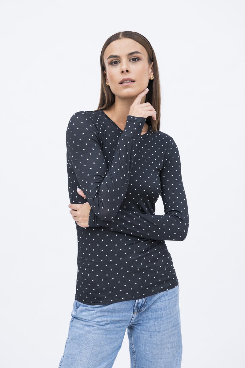 Majestic Filatures | T-shirt girocollo a pois