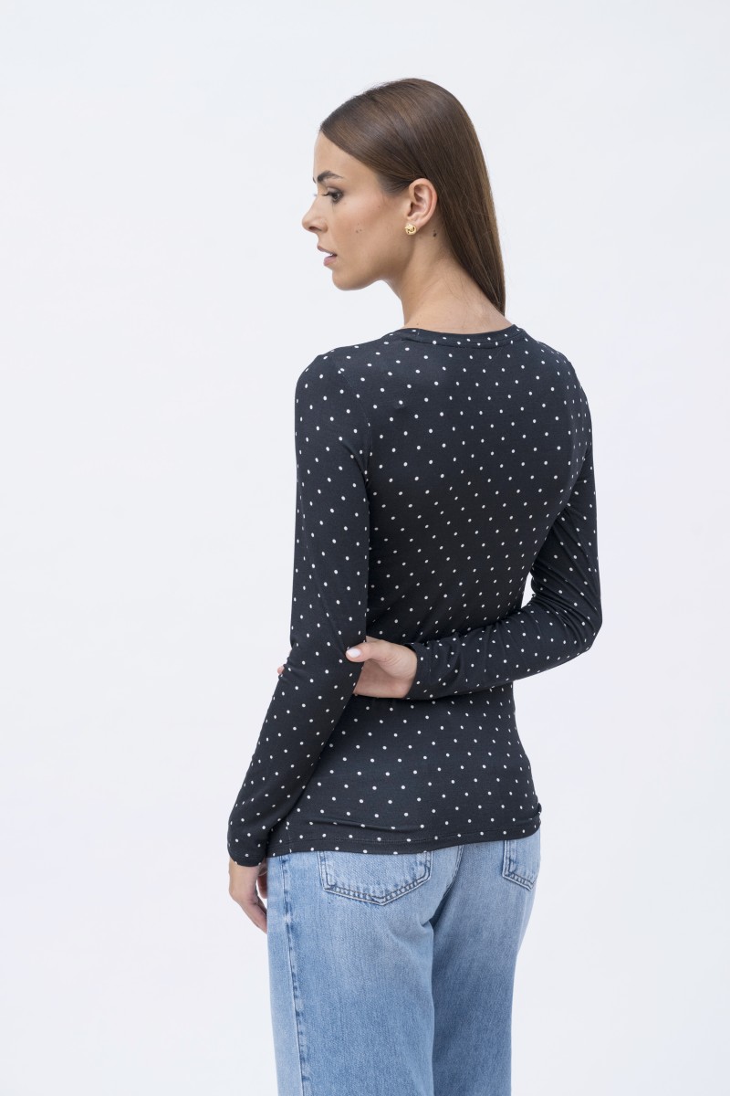 Majestic Filatures | T-shirt girocollo a pois