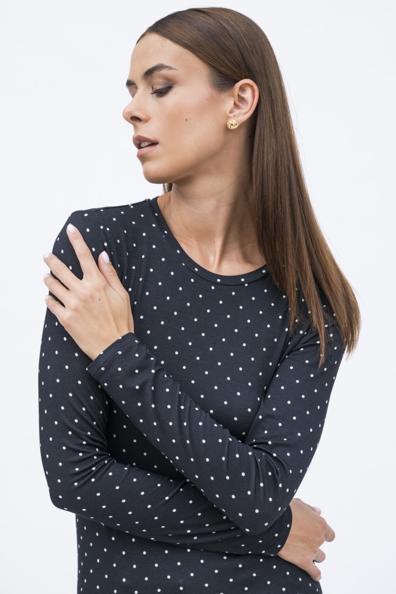 Majestic Filatures | T-shirt girocollo a pois