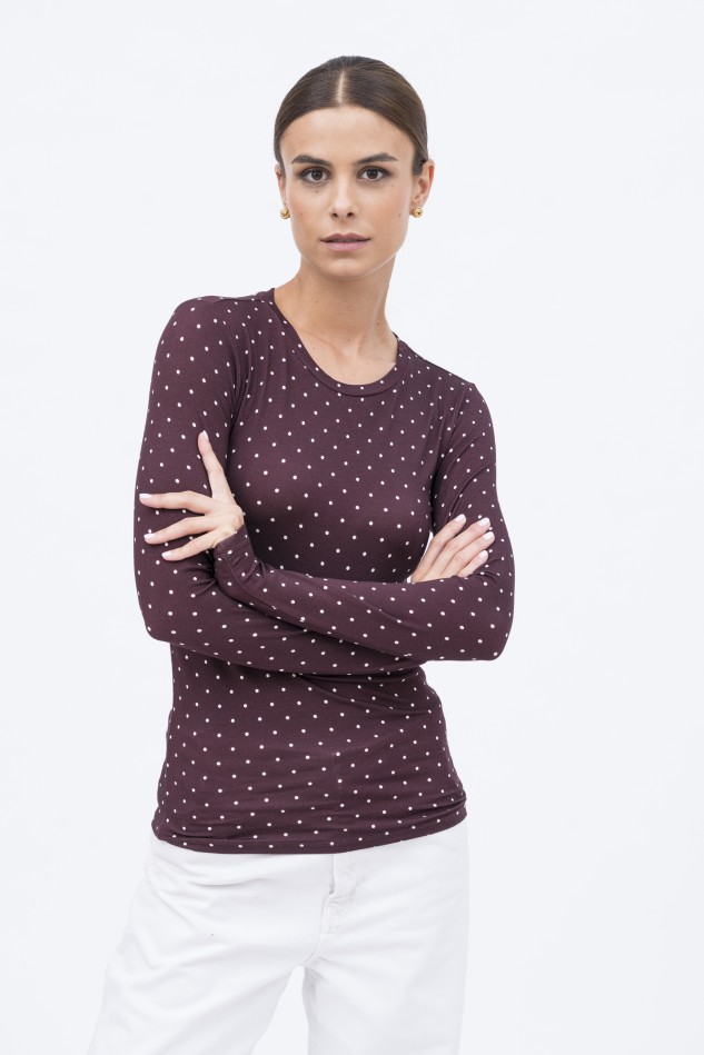 Majestic Filatures | T-shirt girocollo a pois