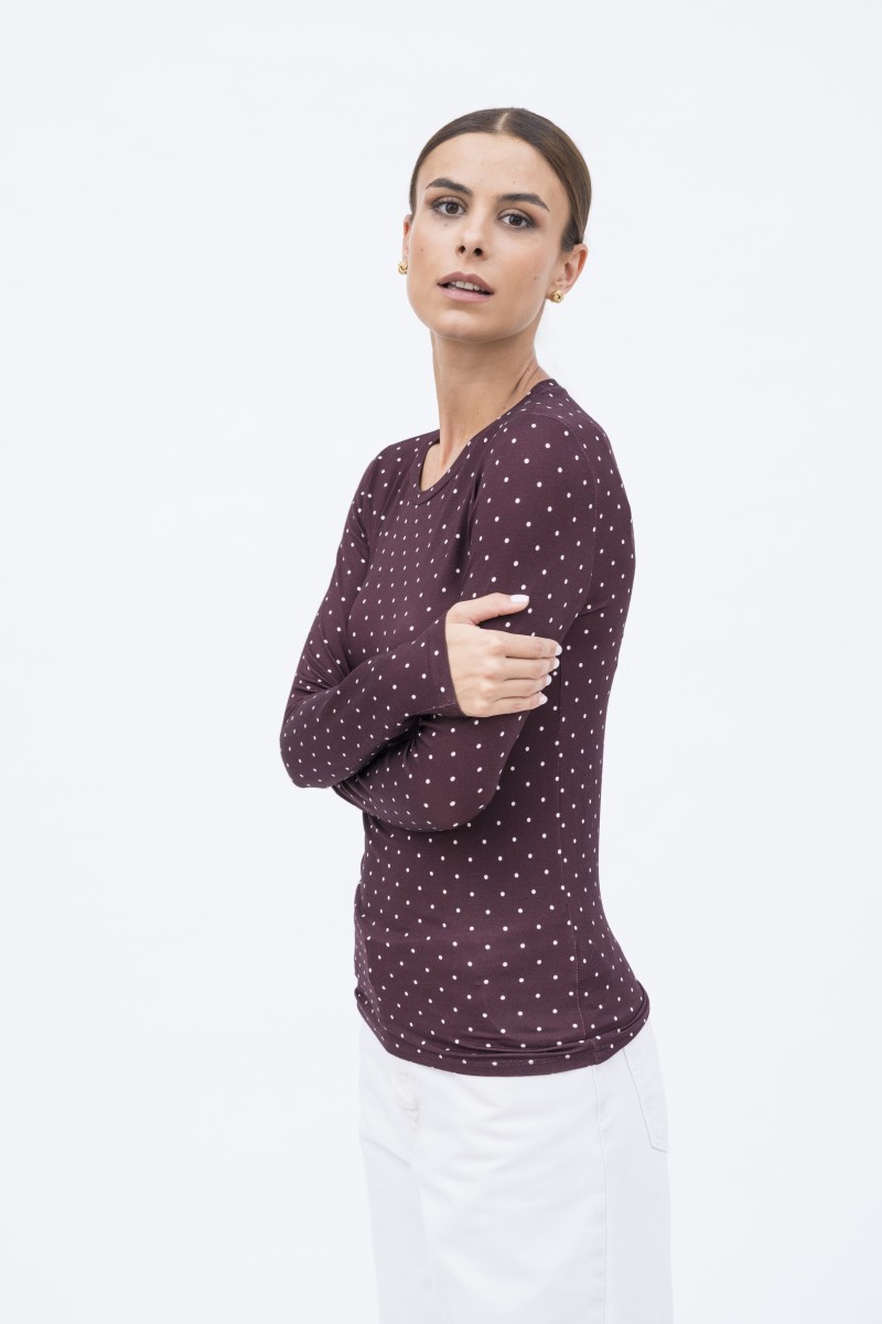 Majestic Filatures | T-shirt girocollo a pois