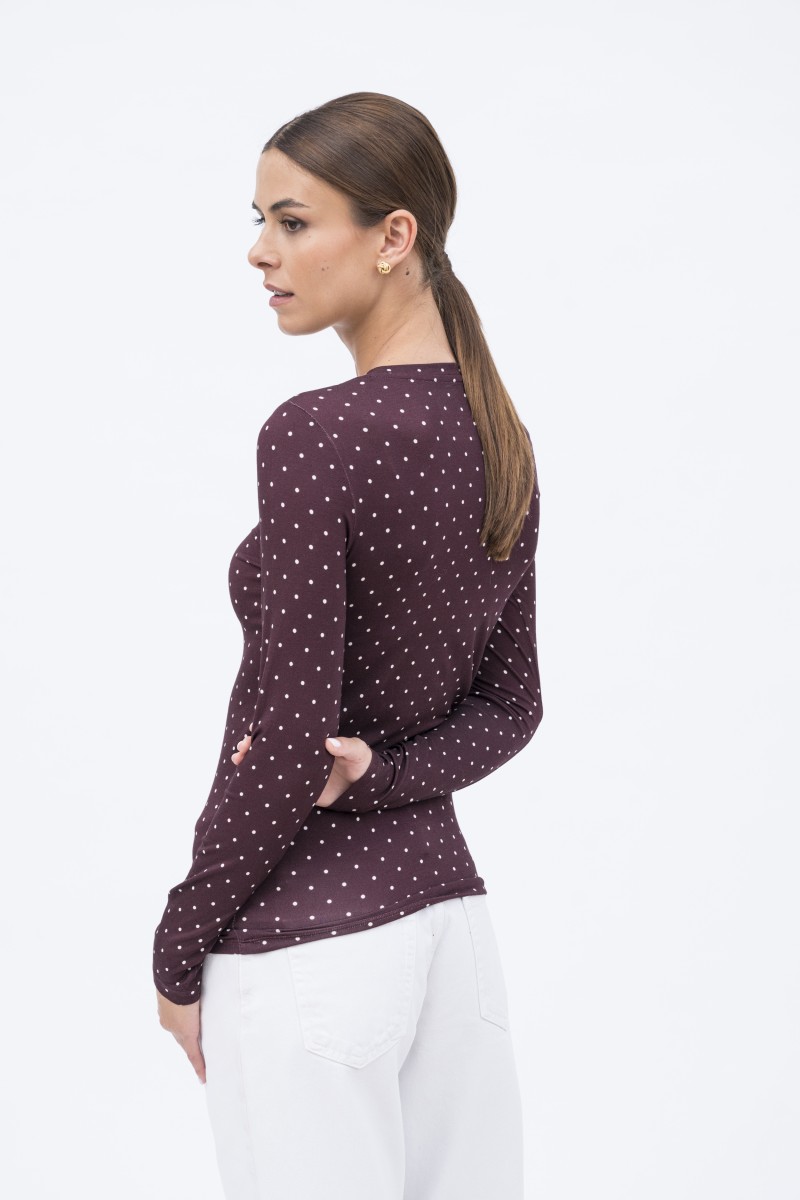 Majestic Filatures | T-shirt girocollo a pois