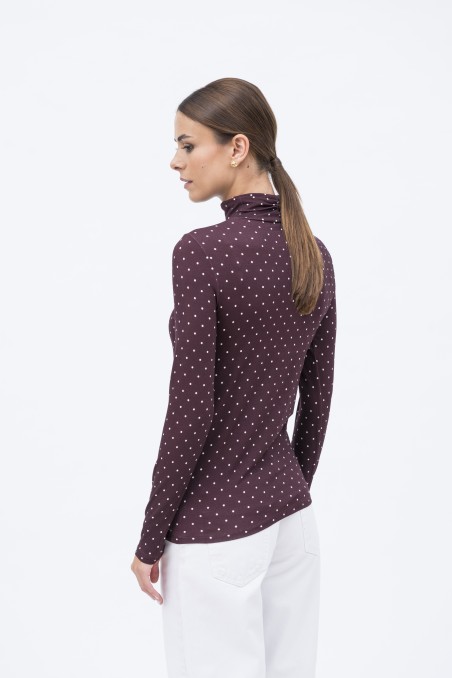 Majestic Filatures |T-shirt dolcevita a pois