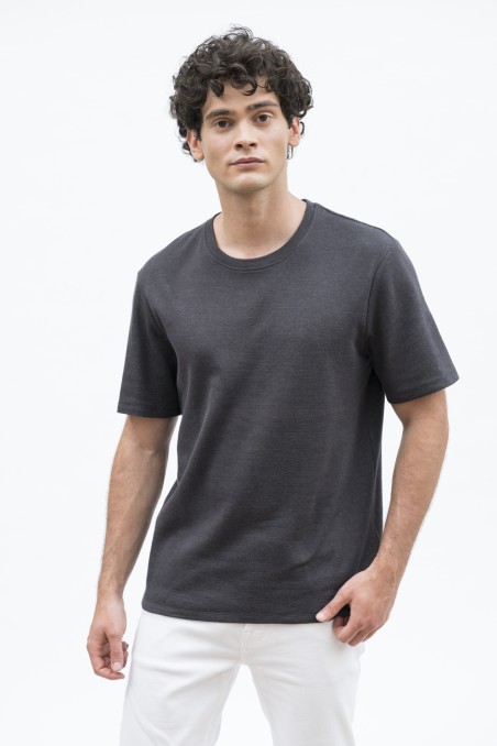 Majestic Filatures | T-shirt girocollo maniche corte in cotone e cashmere double