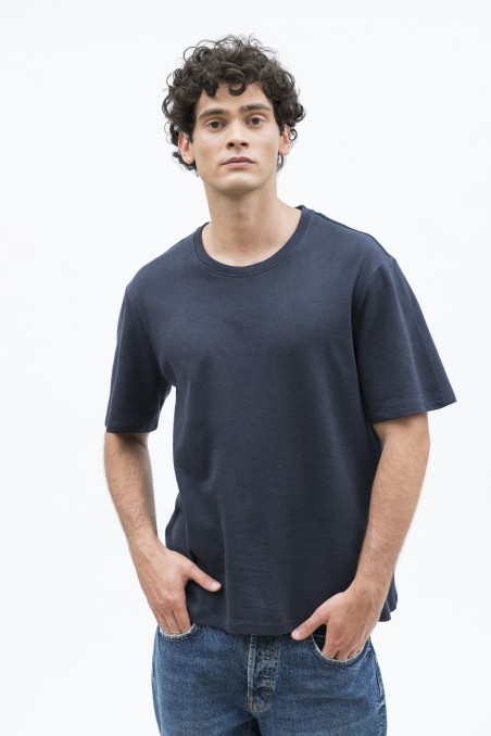 Majestic Filatures | T-shirt girocollo maniche corte in cotone e cashmere double