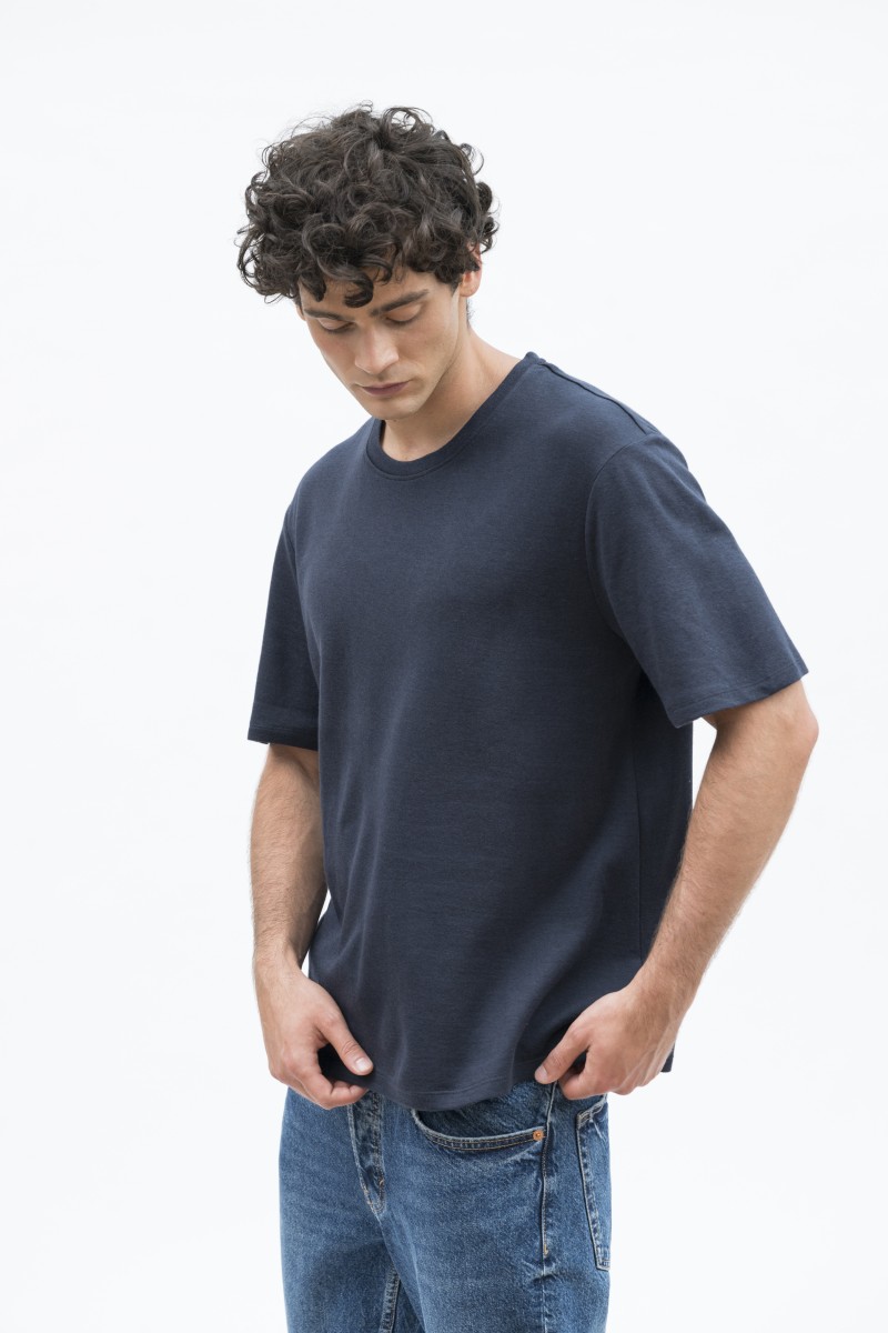 Majestic Filatures | T-shirt girocollo maniche corte in cotone e cashmere double