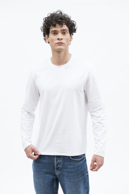 Majestic Filatures | T-Shirt in cotone elasticizzato a maniche lunghe