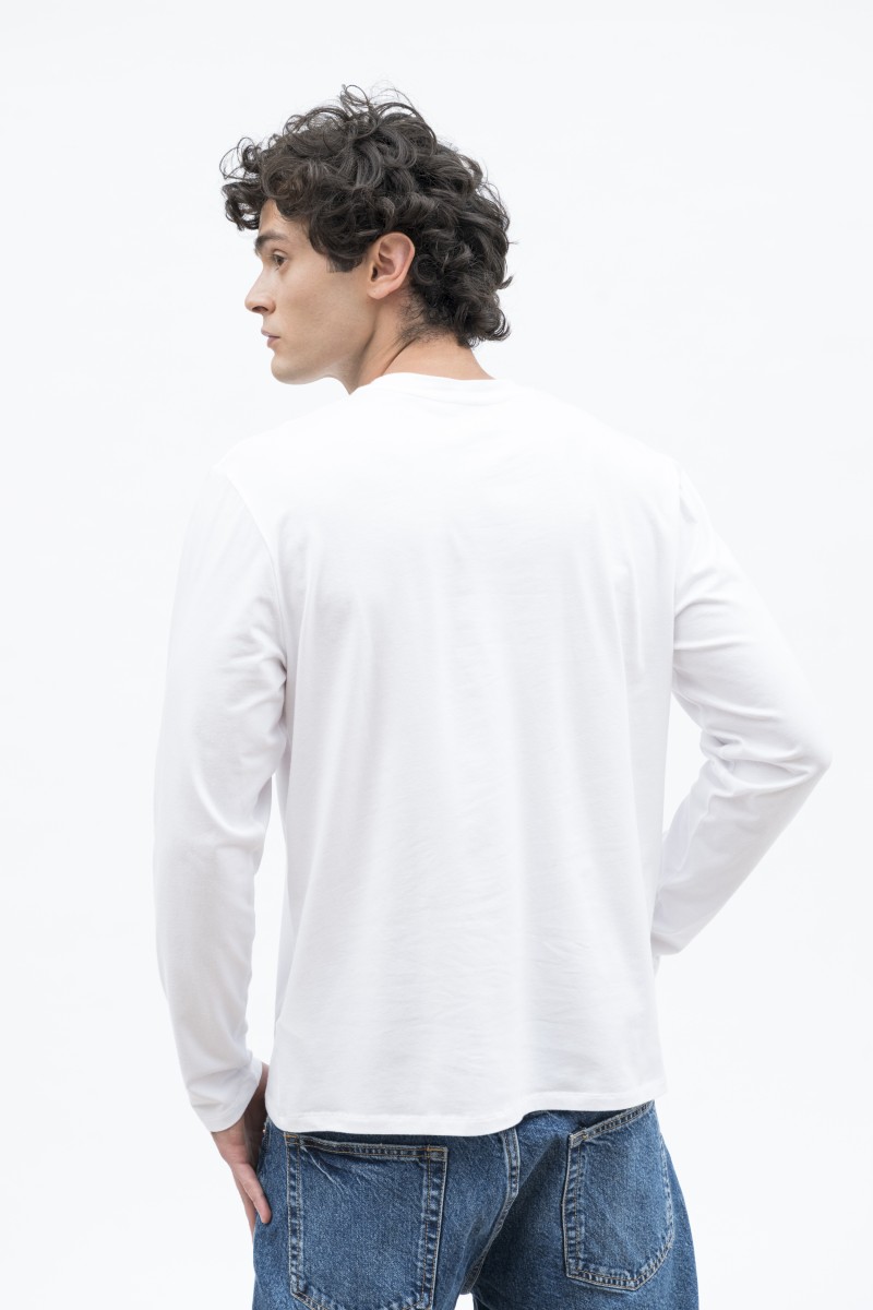 Majestic Filatures | T-Shirt in cotone elasticizzato a maniche lunghe