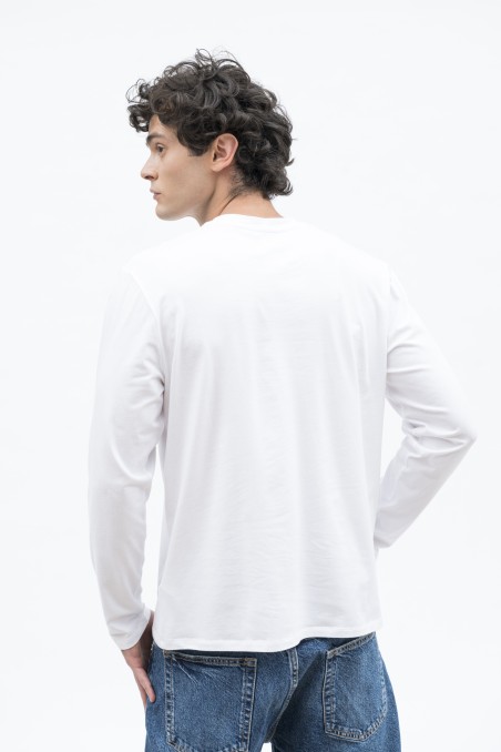 Majestic Filatures | T-Shirt in cotone elasticizzato a maniche lunghe