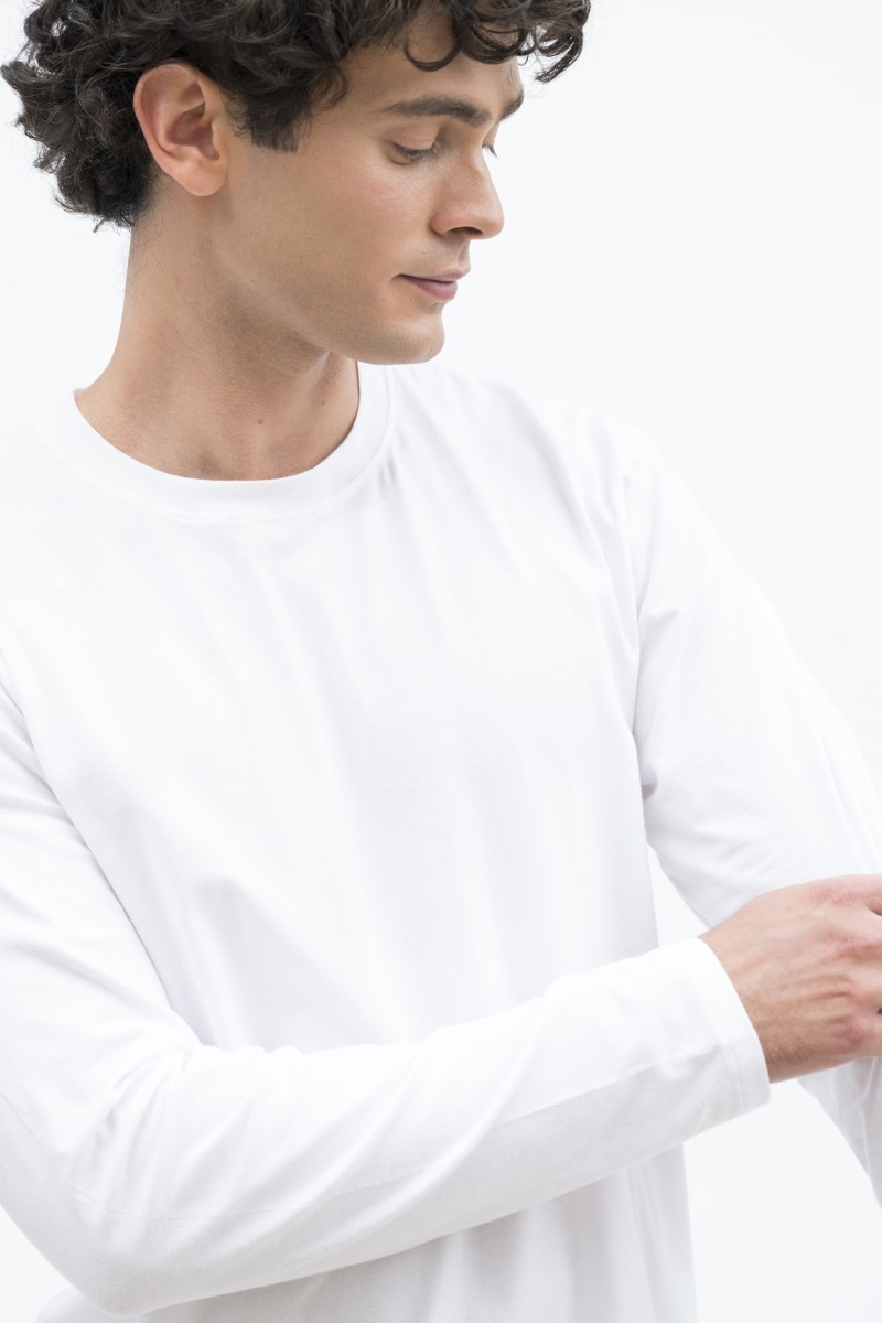 Majestic Filatures | T-Shirt in cotone elasticizzato a maniche lunghe