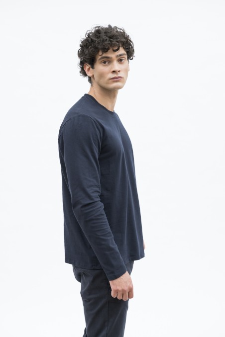Majestic Filatures | T-Shirt in cotone elasticizzato a maniche lunghe