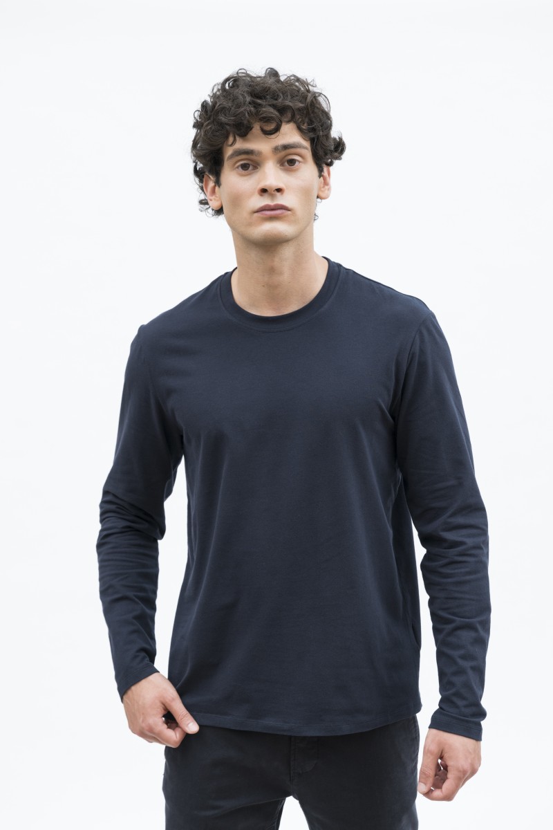 Majestic Filatures | T-Shirt in cotone elasticizzato a maniche lunghe