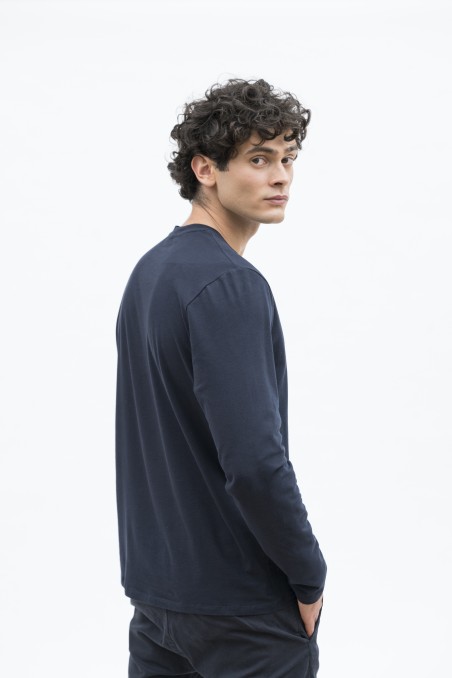 Majestic Filatures | T-Shirt in cotone elasticizzato a maniche lunghe