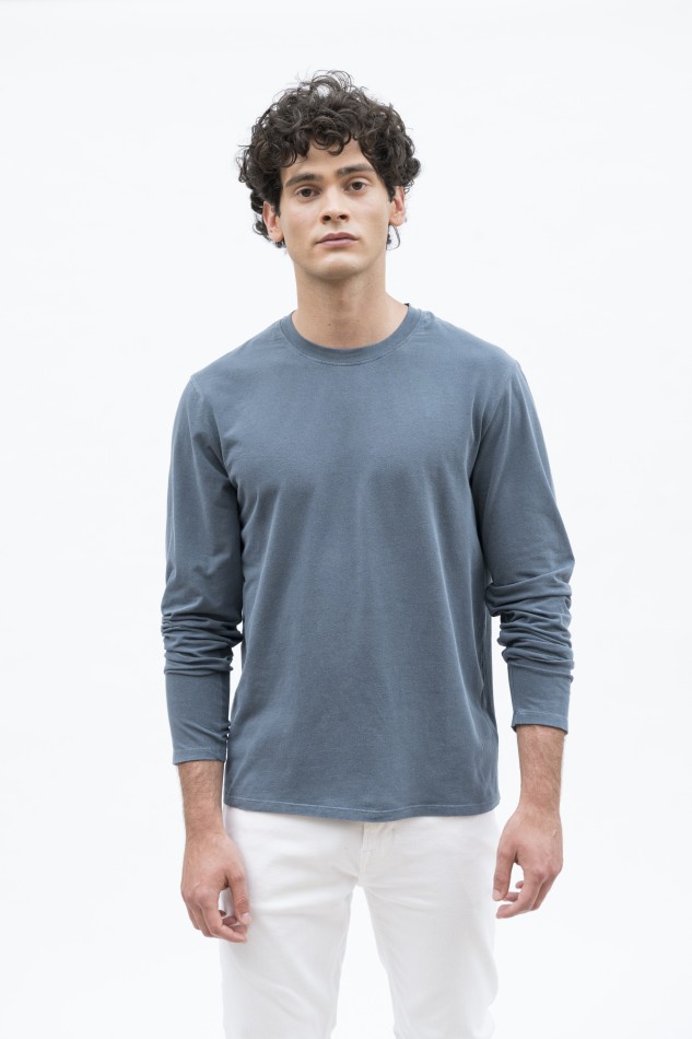 Majestic Filatures | T-Shirt in cotone elasticizzato a maniche lunghe