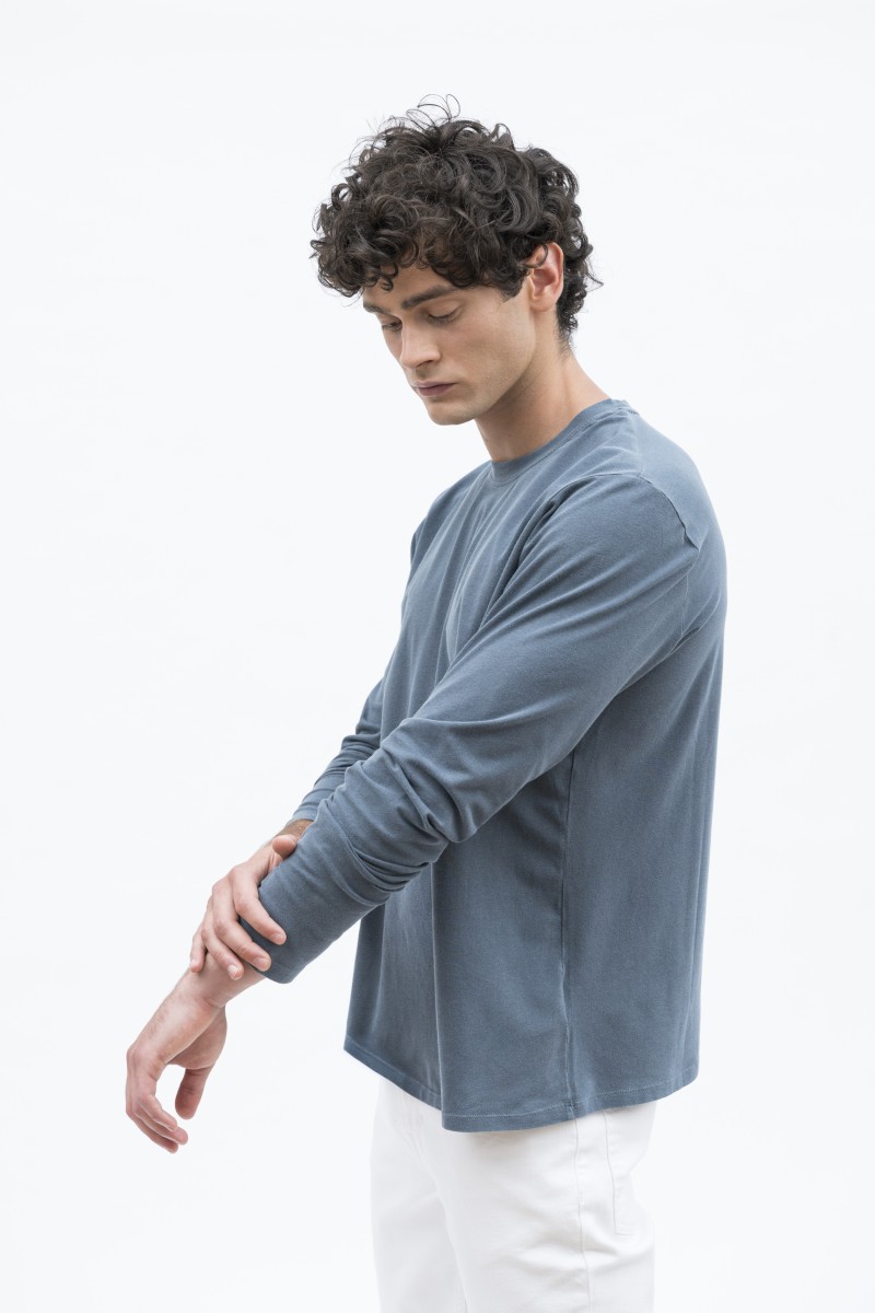 Majestic Filatures | T-Shirt in cotone elasticizzato a maniche lunghe