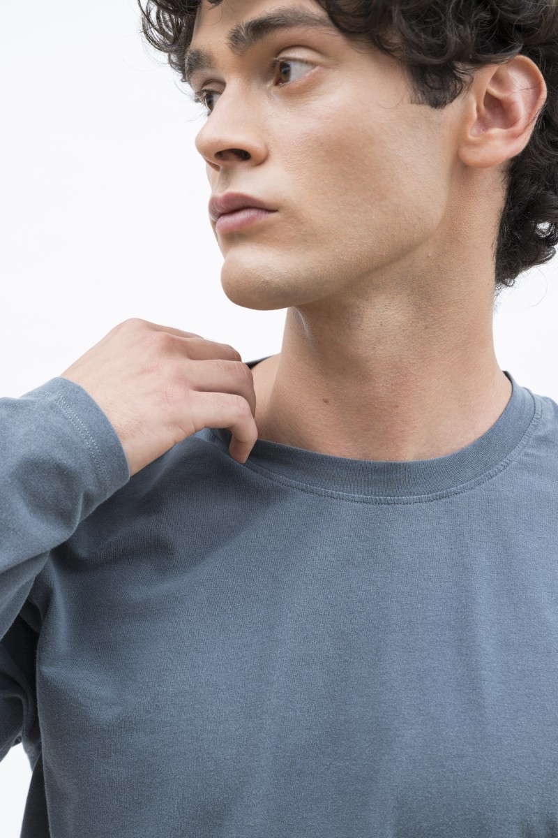 Majestic Filatures | T-Shirt in cotone elasticizzato a maniche lunghe