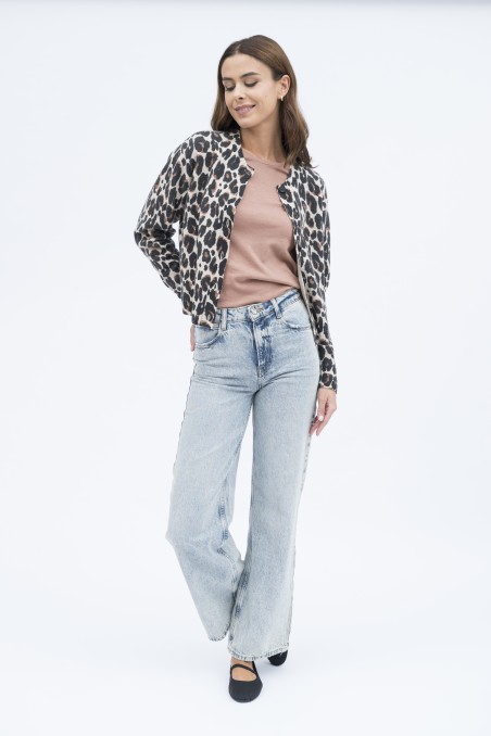 Majestic Filatures | Cardigan slim in fantasia animalier
