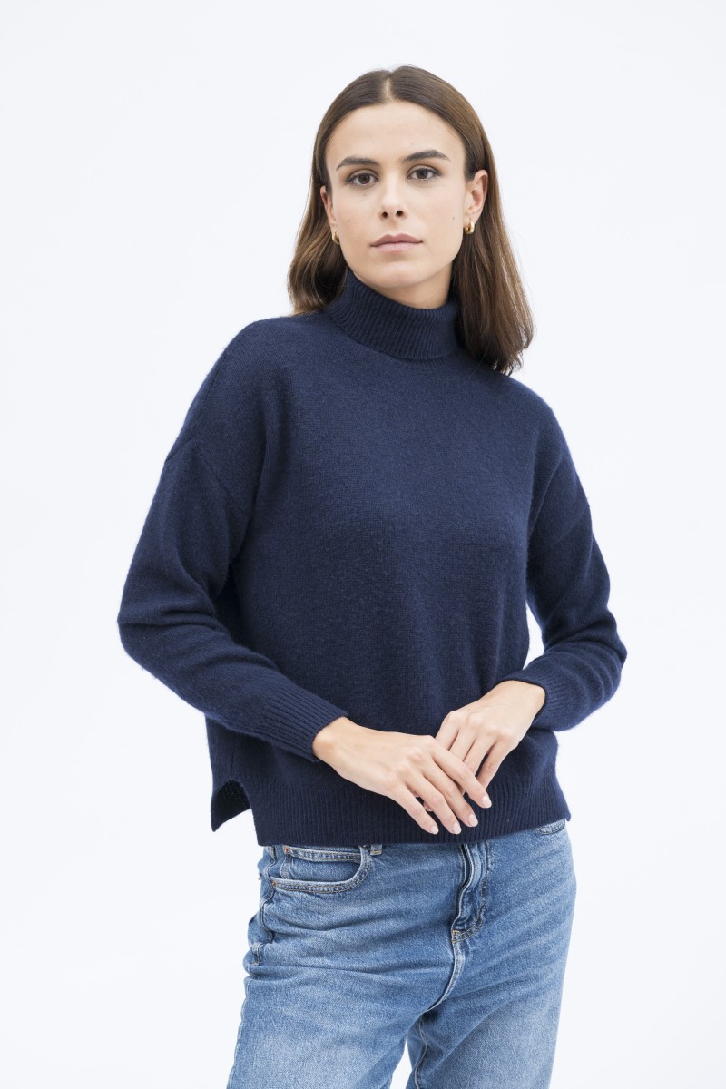 Majestic Filatures | Pullover collo alto in lana e cashmere