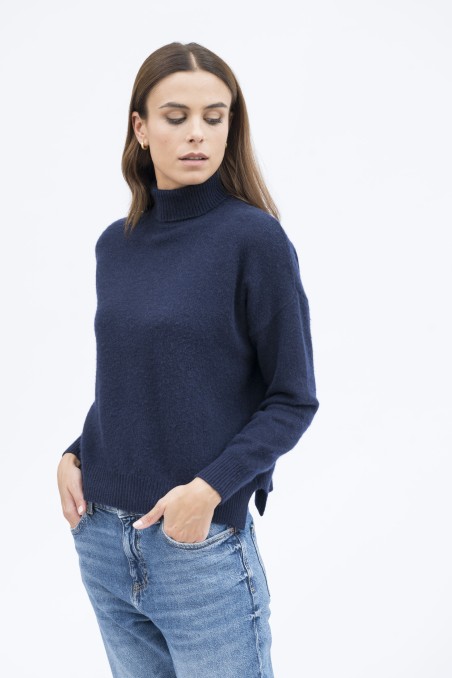 Majestic Filatures | Pullover collo alto in lana e cashmere