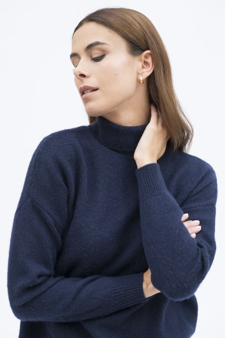 Majestic Filatures | Pullover collo alto in lana e cashmere