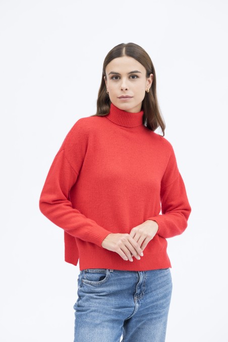 Majestic Filatures | Pullover collo alto in lana e cashmere