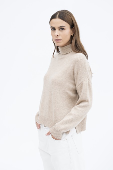 Majestic Filatures | Pullover collo alto in lana e cashmere