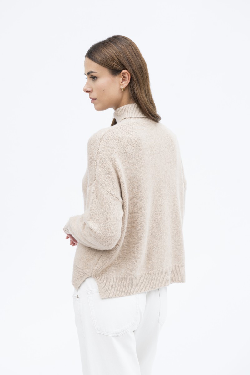 Majestic Filatures | Pullover collo alto in lana e cashmere