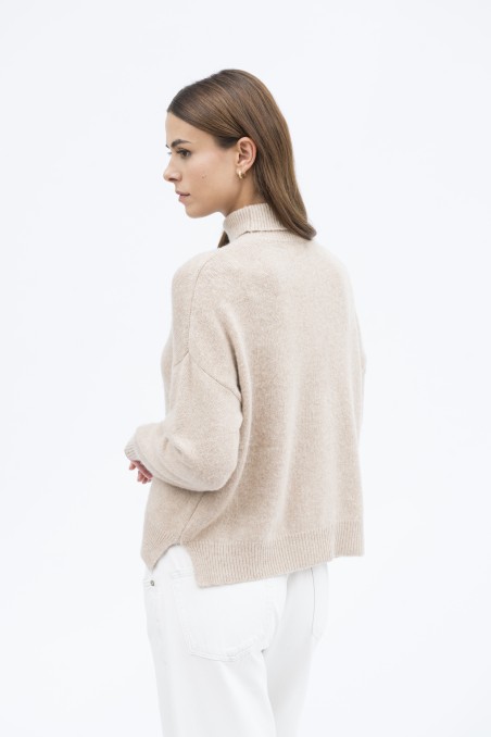 Majestic Filatures | Pullover collo alto in lana e cashmere