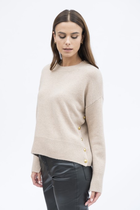 Majestic Filatures | Pullover girocollo in lana e cashmere