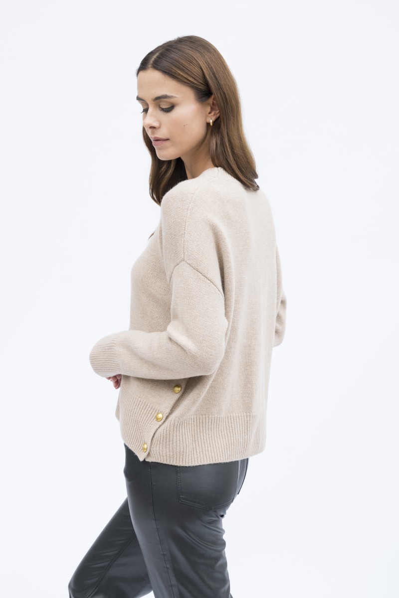 Majestic Filatures | Pullover girocollo in lana e cashmere