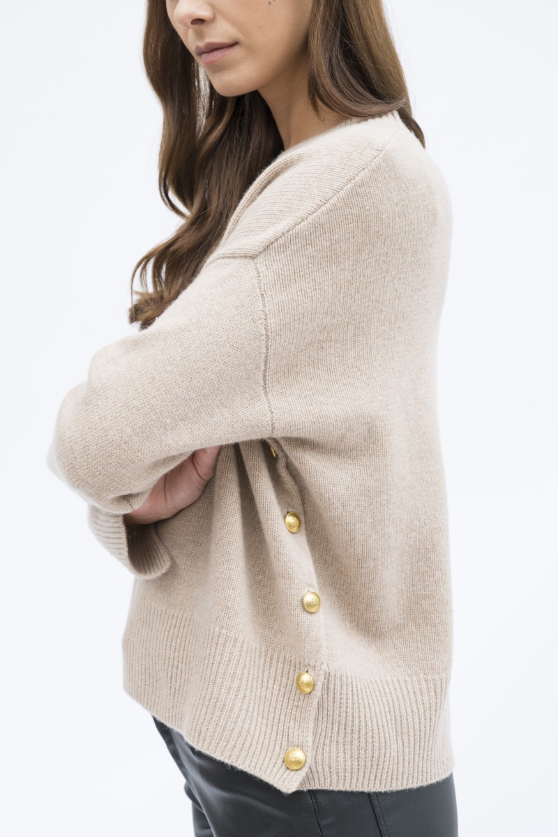 Majestic Filatures | Pullover girocollo in lana e cashmere