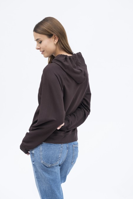 Majestic Filatures | Felpa con zip e cappuccio in viscosa