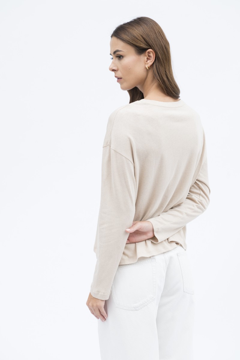 Majestic Filatures | T-shirt girocollo con spachetti cotone e cachemire