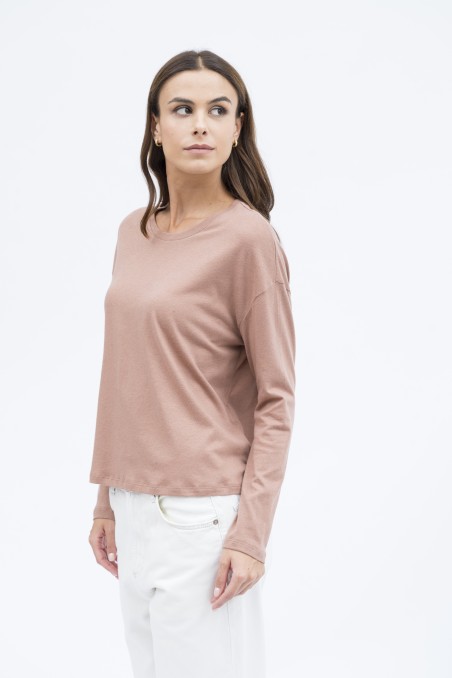 Majestic Filatures | T-shirt girocollo con spachetti cotone e cachemire