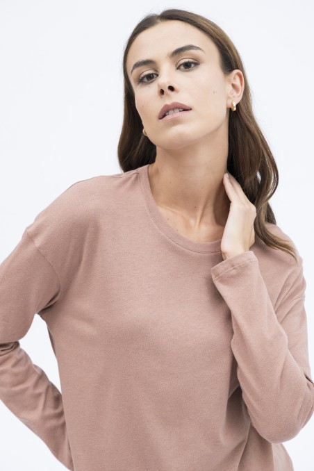 Majestic Filatures | T-shirt girocollo con spachetti cotone e cachemire
