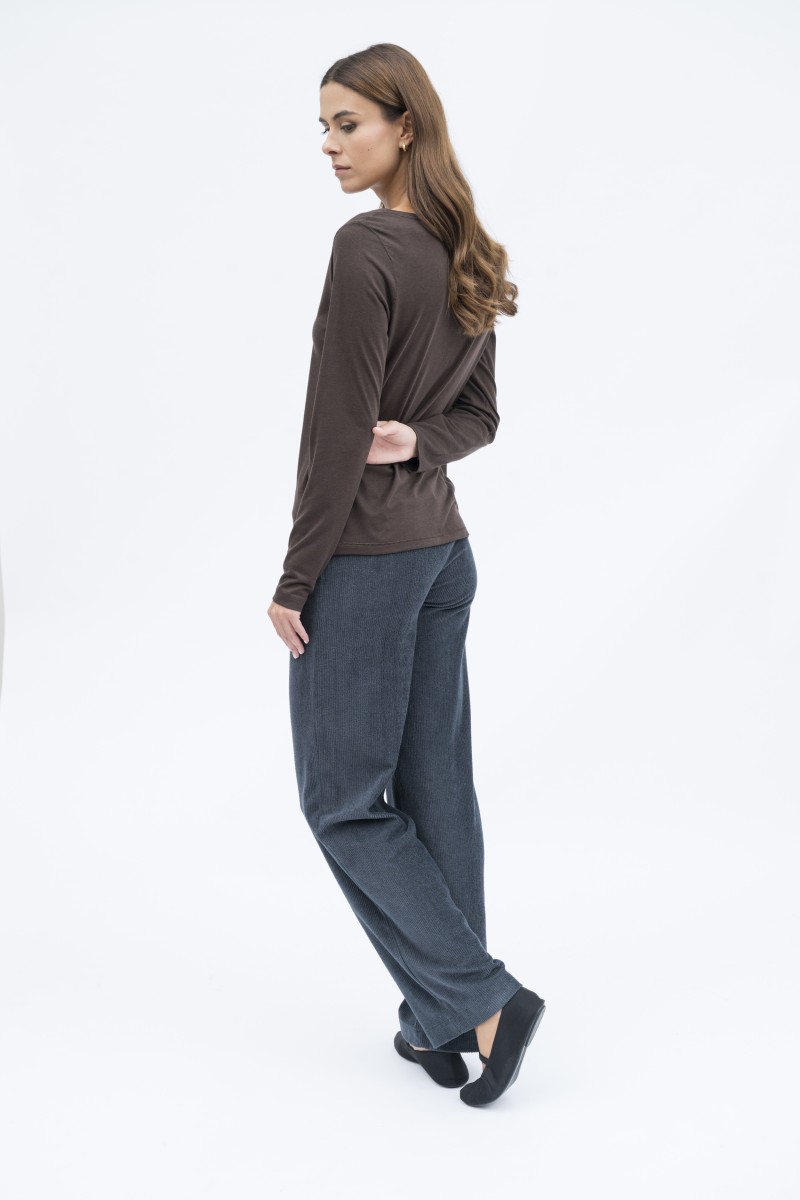 Majestic Filatures | Pantalone in velluto rigato