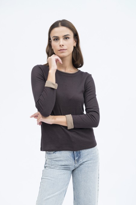 Majestic Filatures | T-shirt girocollo cotone e cachemire double