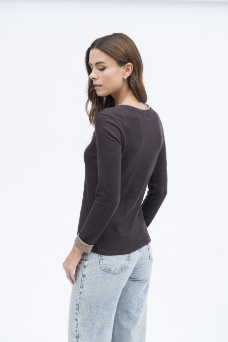 Majestic Filatures | T-shirt girocollo cotone e cachemire double