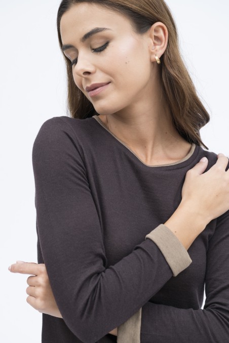 Majestic Filatures | T-shirt girocollo cotone e cachemire double
