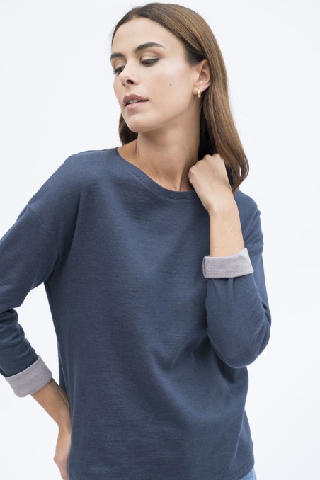 Majestic Filatures | T-shirt in cotone e cachemire double over